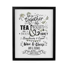 Personalised We go Together Black Poster Frame Black | One Size