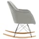 image 4 of Interiors by Premier Grey Velvet Rocking Chair, Comfortable Velvet Desk Chair, Backrest Velvet Rocking Armchair, Cozy Armchair