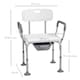 image 3 of HOMCOM 3-in-1 Shower Chair Adjustable Bedside Commode Raised Toilet Seat White