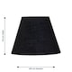image 4 of Black Cotton 20cm Diameter Tapered Fabric Lamp Shade | Black | Medium | 1