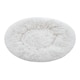 image 3 of Living and Home 60cm Round Donut Plush Dog Cuddler Bed, White White | M
