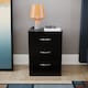 image 3 of Vida Designs Riano 3 Drawer Bedside Chest Cabinet Table Nightstand, Black