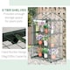 image 4 of Outsunny 3 Tier Mini Greenhouse Grow House w/ Roll Up Door, Clear