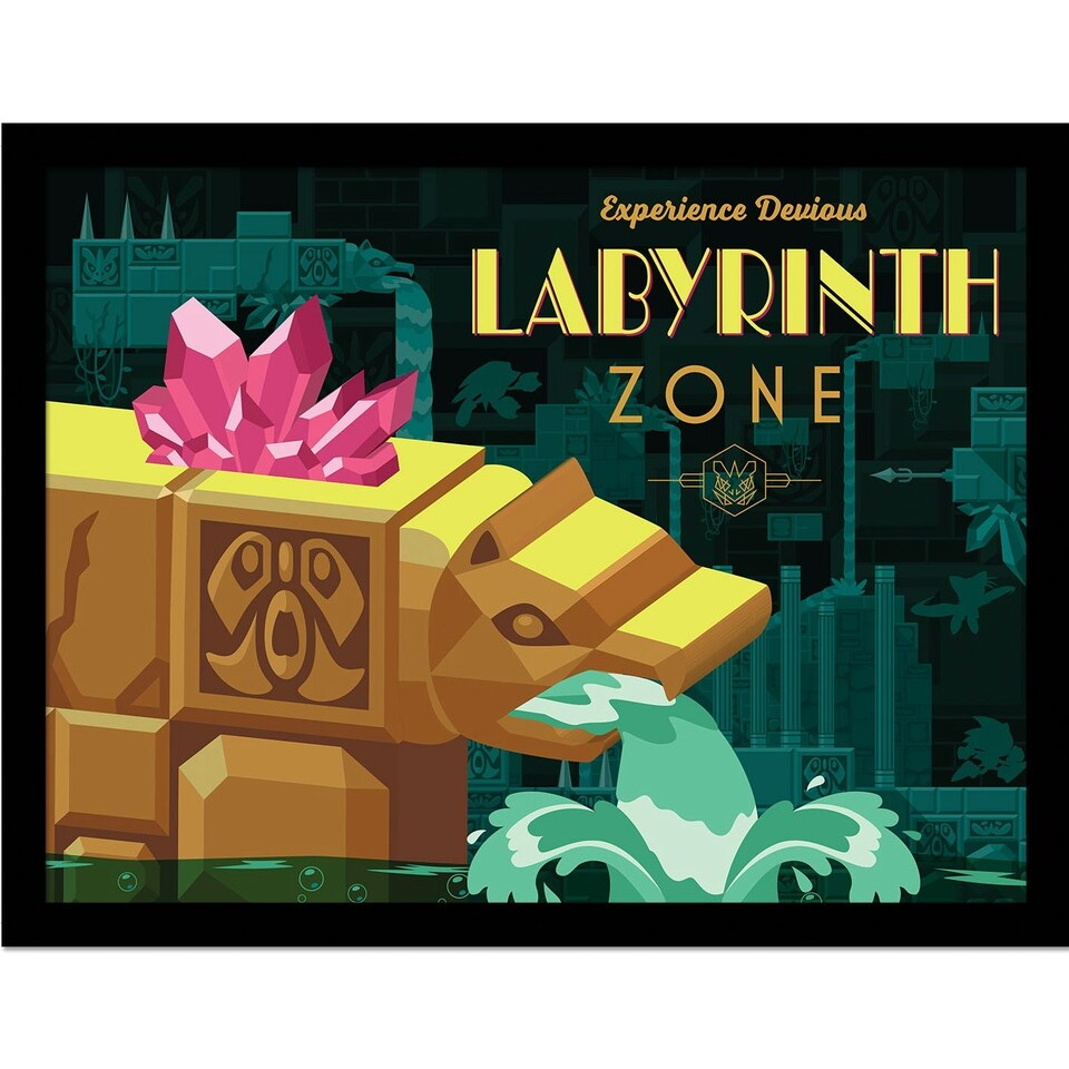 image 1 of Sonic The Hedgehog (Labyrinth) Framed 30x40cm Print