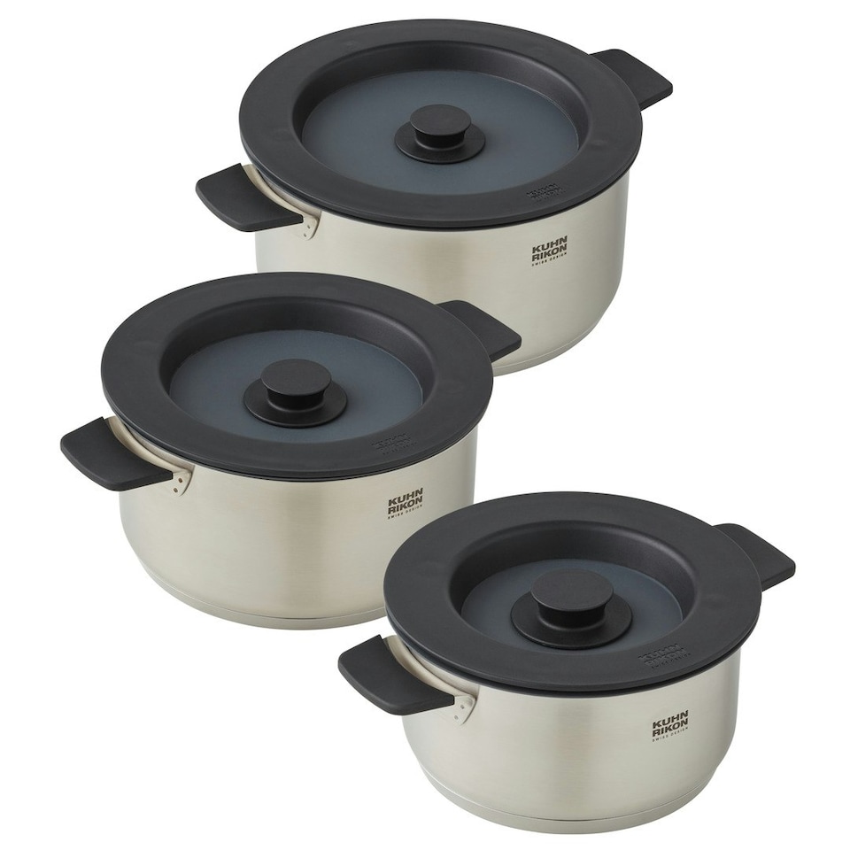 image 1 of Smart & Compact 3 Pan Cookware Set