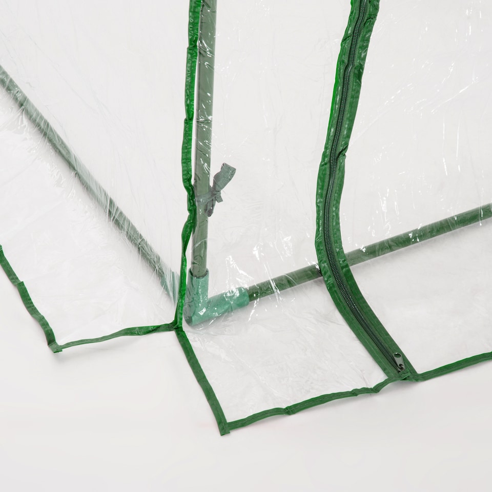 image 1 of Outsunny Tunnel Greenhouse Grow House Steel Frame PVC Clear 200x100x80 cm | Clear