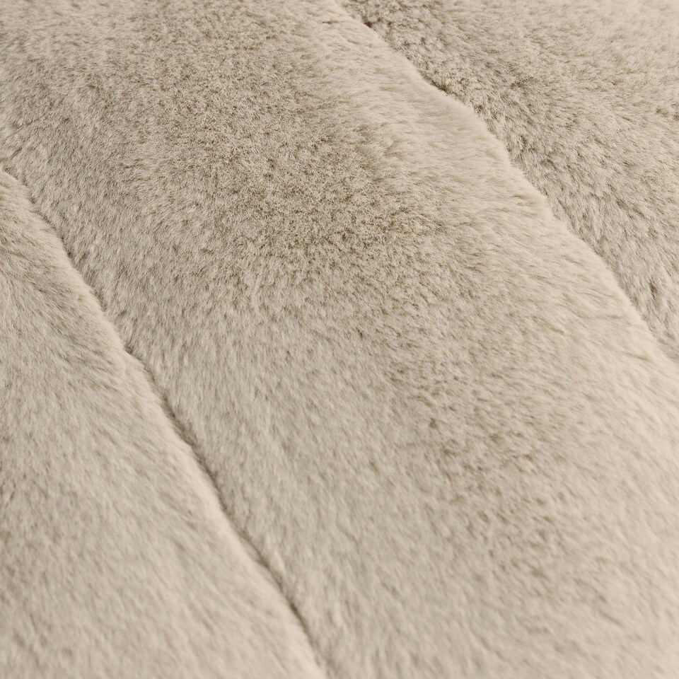 image 1 of Furn Empress Faux Fur Feather Filled Cushion Cream | 45 cm x 45 cm