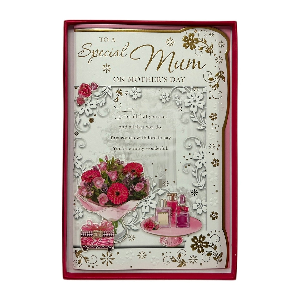 image 1 of To A Special Mum Floral and Perfume Design Keepsake Mother's Day Boxed Card
