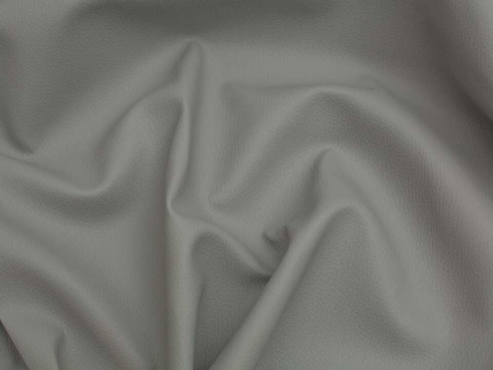 Minerva Core Range Grey Fire Retardant Faux Leather Fabric for Bag Making, Dressmaking, Upholstery, 140cm / 55" Wide - per metre