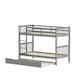 image 1 of Oliver Grey Single Wooden Bunk Bed with Trundle