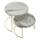 image 2 of Delphine Set Of 2 White Marble Cake Stands White