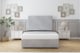 image 2 of Sloomy Manhattan Silver Naples Divan Bed Base 4 Drawers With 54 Inch Floor Standing Headboard | Silver | Silver | King | 1