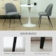 image 7 of HOMCOM Set of 2 Dining Chairs with Shell Backrest and Padded Seat Grey