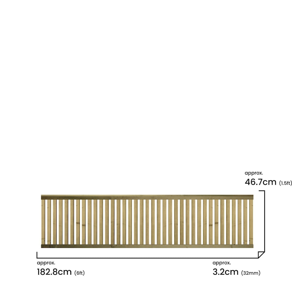 image 1 of Premier Tuscany Wooden  W:6ft x H:1.5ft Trellis Fence Panel Topper Screen (Pack of 5)