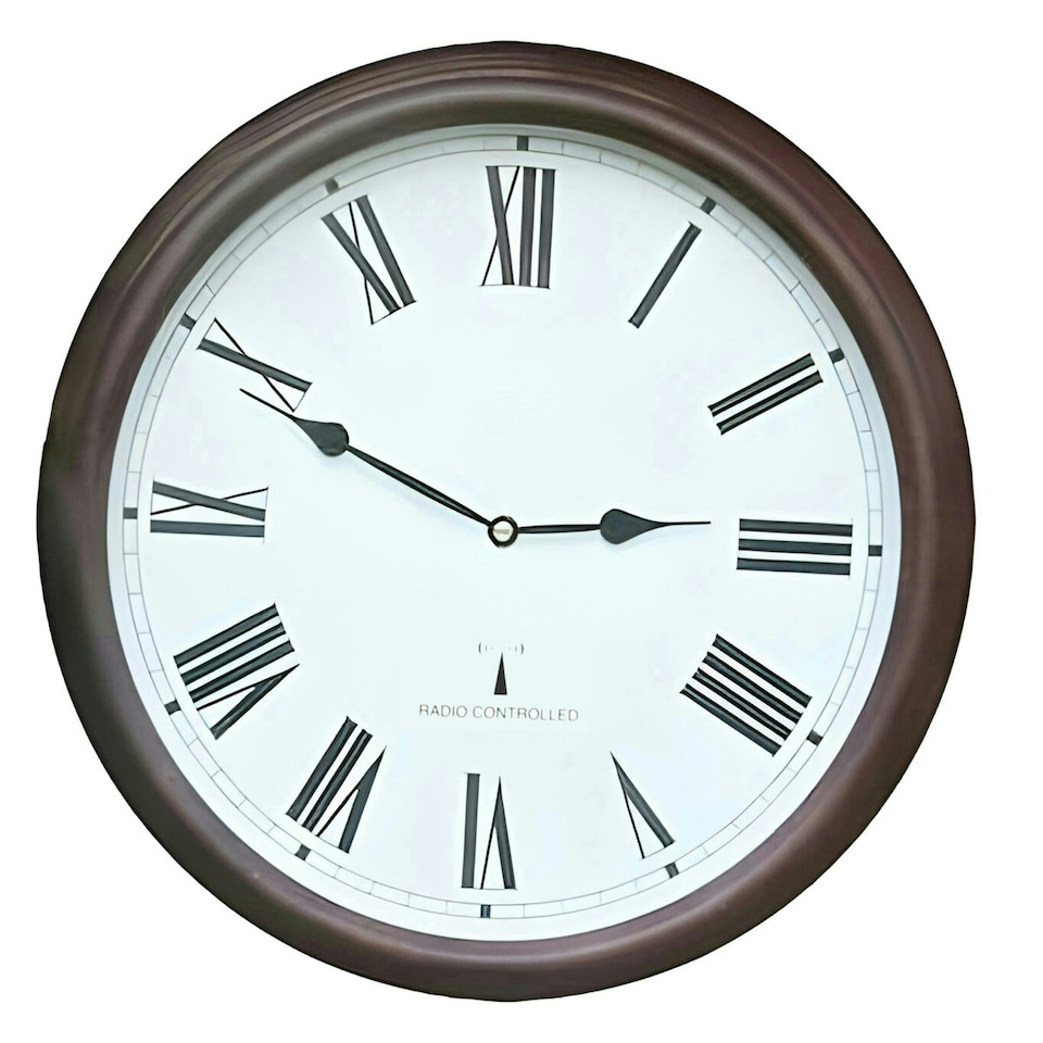 image 1 of Primrose Outdoor Garden Wall Clock Perfect Time Radio Controlled 38cm Diameter