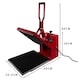 image 5 of PixMax T-Shirt Sublimation Heat Press Machine, 38cm x 38cm Clam, Red F2