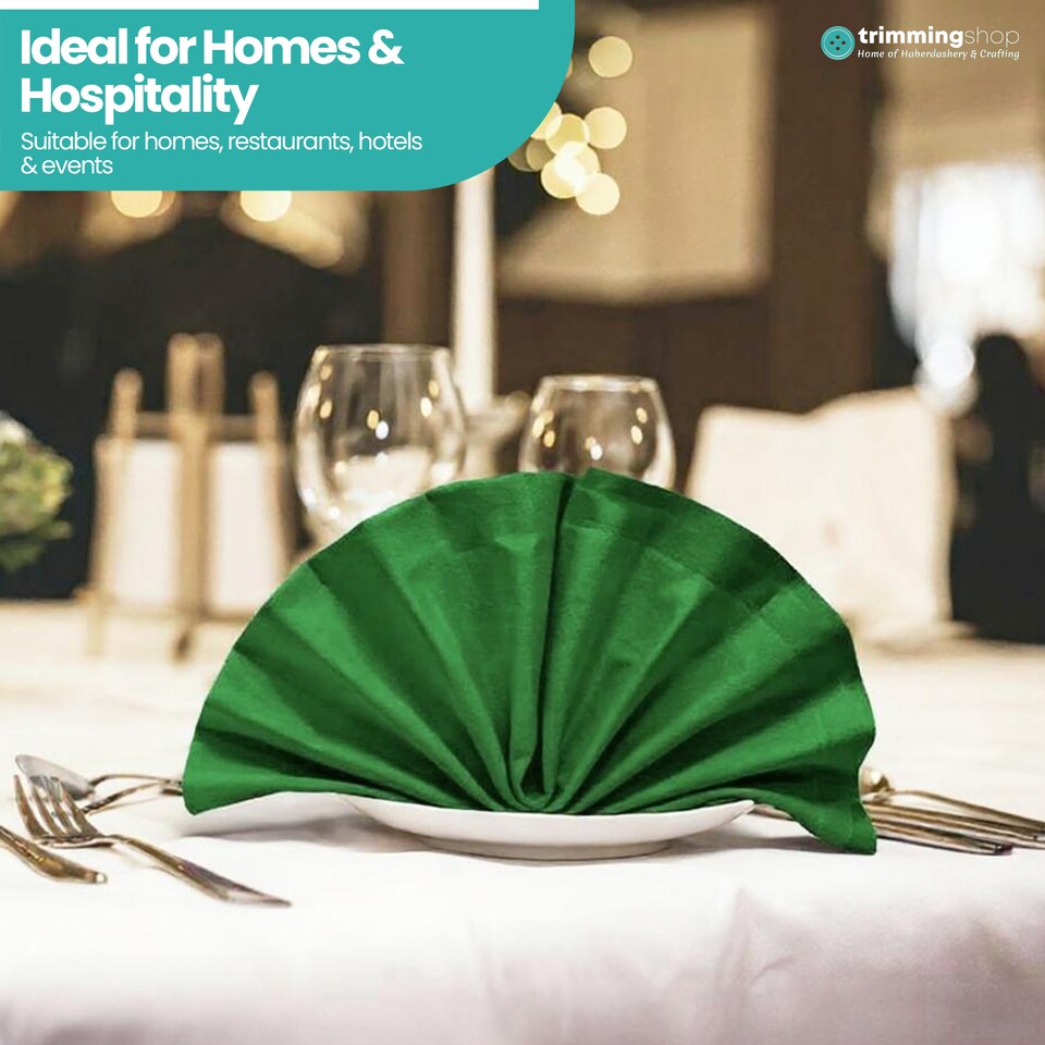 image 1 of 1pc Polyester Table Napkins, Wrinkle-Resistant Cloth Napkin - 20 Inch