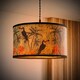 image 2 of ValueLights Daintree Medium Pastel Jungle Bamboo Drum Lamp Shade Multi