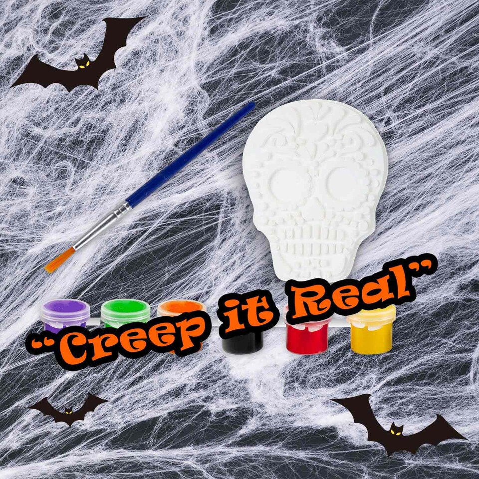 image 1 of PMS Halloween Skull Paint Kit 23.5cm - Party Decorations