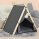 image 2 of Living and Home Cozy Pet Tent with Thick Cushion for Cats & Dogs | Grey | One Size