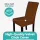 image 9 of Velvet Dining Chair Covers, Spandex High-Back Chair Slipcovers - 220GSM