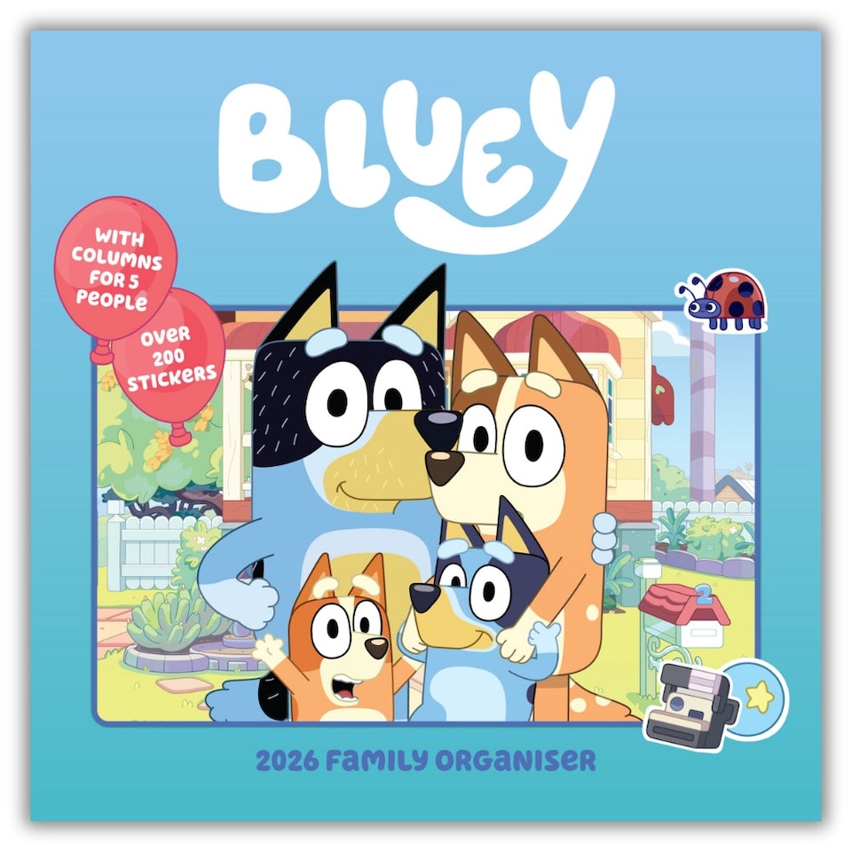 image 1 of BLUEY 2026 FAMILY ORGANISER CALENDAR