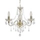 image 3 of Clear and Gold Marie Therese Style 3 x 40W Chandelier Clear | Gold