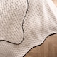 image 2 of OHS Scallop Edge Quilted Throw Lightweight Blanket Bedspread | Cream | Cream/Black | One Size