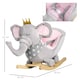 image 7 of HOMCOM Baby Rocking Horse Elephant Rocking Chair Rocker Toy, for 18-36 Months | Grey
