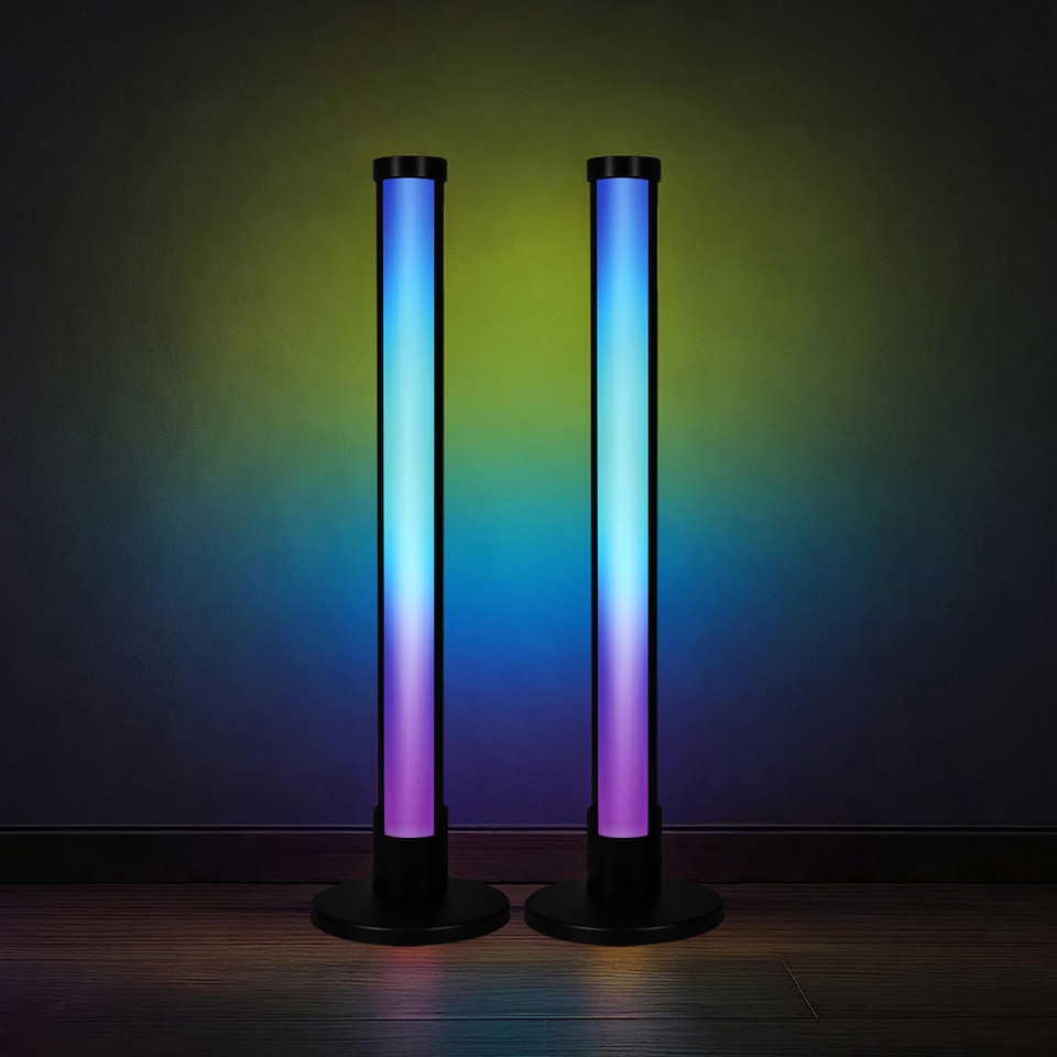 image 1 of Emitto 2x Smart RGB LED Light Bars Game Ambient Lamps Color Changing Music Timer