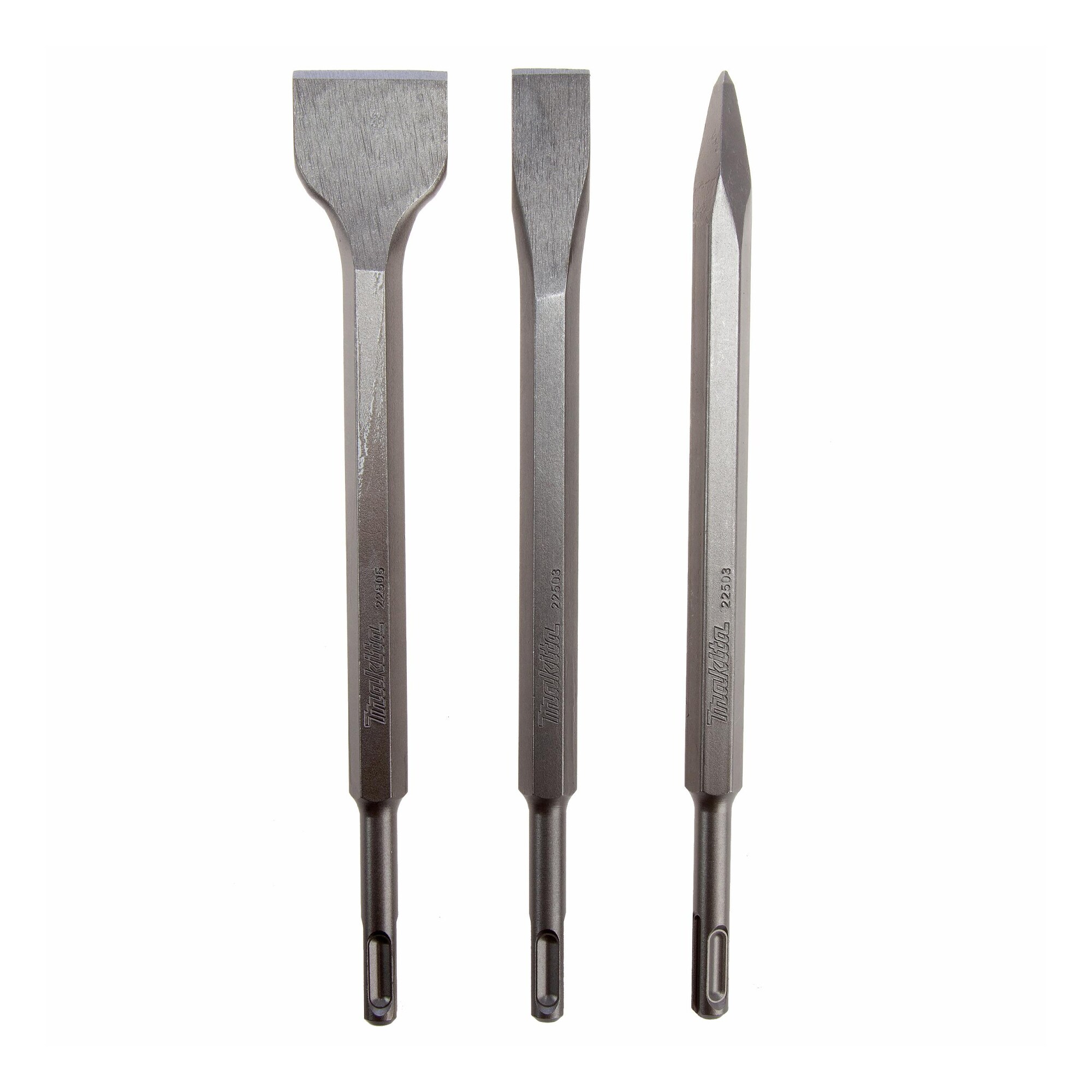 Makita SDS Plus Chisel Set (Pack of 3) Silver Silver One Size 1
