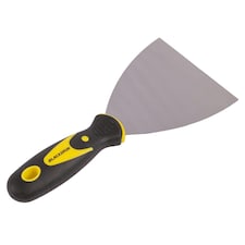 Blackspur Carbon Steel Scraper with Non-Slip Grip - 4" - Yellow