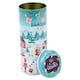 image 4 of Christmas Metal Storage Mini Tins Set Nesting Stacking Containers Festive Design | Multi | Teal
