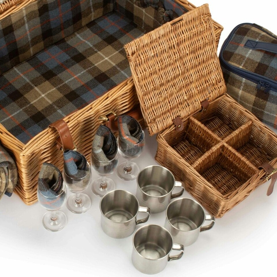 image 1 of Deluxe 4 Person Ravenstor Fitted Wicker Picnic Basket