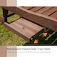 image 3 of Outsunny Wooden Sun Lounger Outdoor Patio Sun Bed w/ Pull-out Table