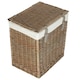 image 3 of Small Boutique Antique Wash Storage Laundry Basket With Lining | Grey | Grey