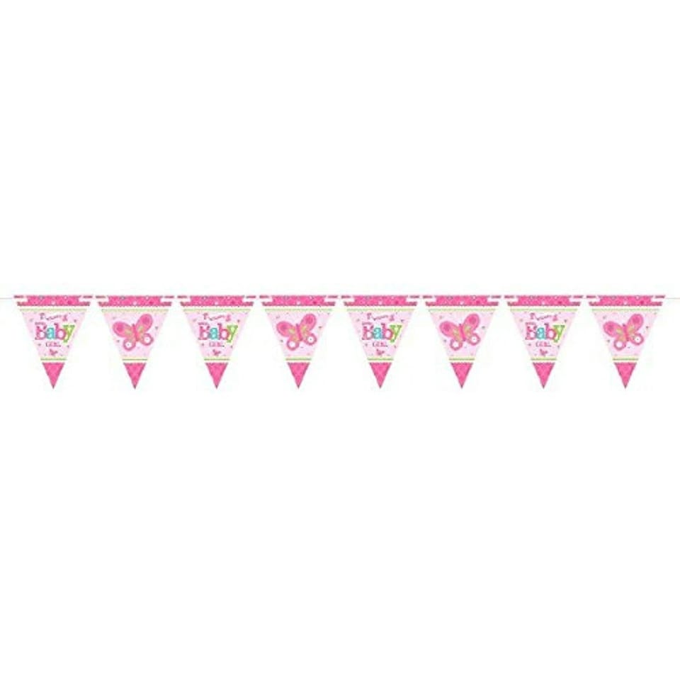 Amscan Welcome Baby Girl Banner - Pink - One Size