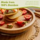 image 4 of Tiny Dining Bamboo Round Baby Weaning Plate & Fork Set - White