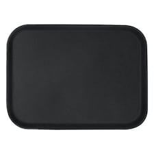 Argon Tableware Rectangle Non-Slip Serving Tray - 56cm x 41cm - Black Black