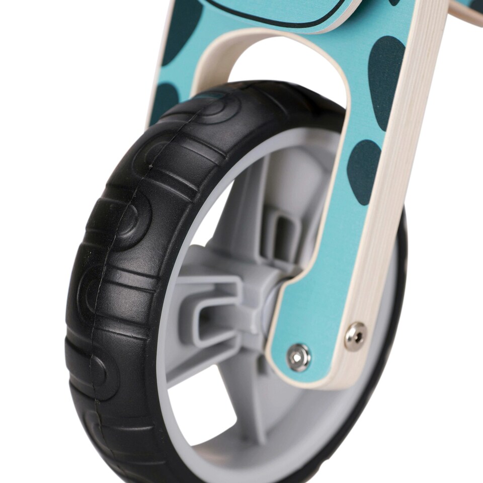 image 1 of Hooga 2-in-1 Balance Bike - Wooden Trike for Kids Blue