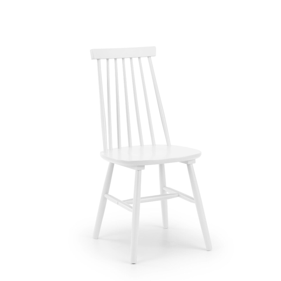 image 1 of Bellmont Elegant Spindle Back Dining Chairs - White - Set of 2