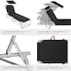image 5 of Sun Lounger - foldable, adjustable sunshade and 4-step backrest | Black | black | 1