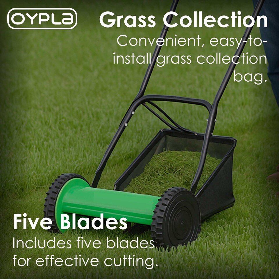 image 1 of Manual Hand Push Grass Lawn Mower Lawnmower 30cm Cutting Width