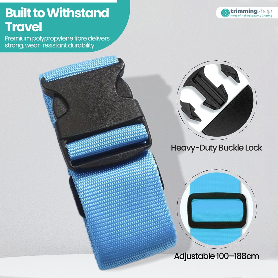 image 1 of Strong Adjustable Luggage Strap with Buckle - Pack of 4
