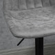 image 6 of HOMCOM Set Of 2 Microfibre Retro Tub Bar Stools Metal Frame Footrest Seat Grey