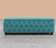 image 1 of 137cm Riga Ottoman Storage Box with Wooden Legs, Duck Egg Velvet Upholstered Chesterfield Storage Ottoman Box