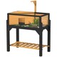 image 10 of PawHut Wooden Tortoise House with Storage Shelf, Clear Observation Windows