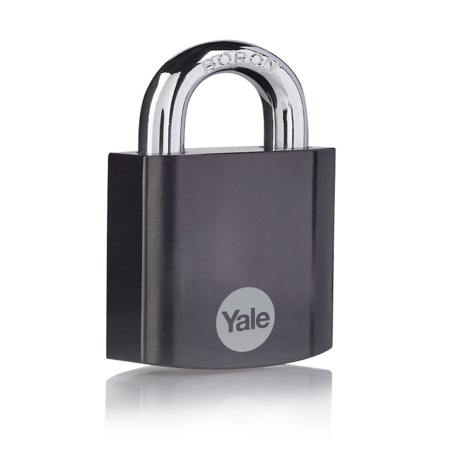 image 1 of YALE HARDENED STEEL PADLOCK BLACK FINISH 45MM