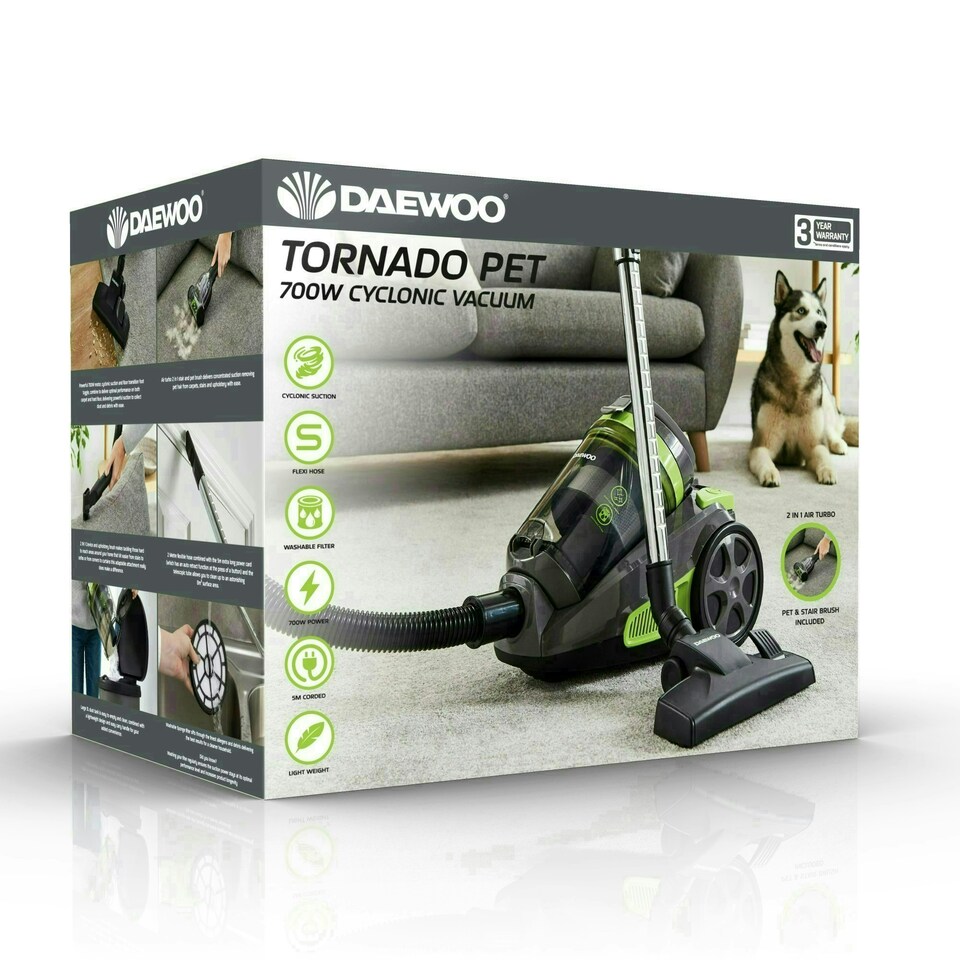image 1 of Daewoo Tornado Pet, Bagless Cyclonic Cylinder Vacuum Cleaner
