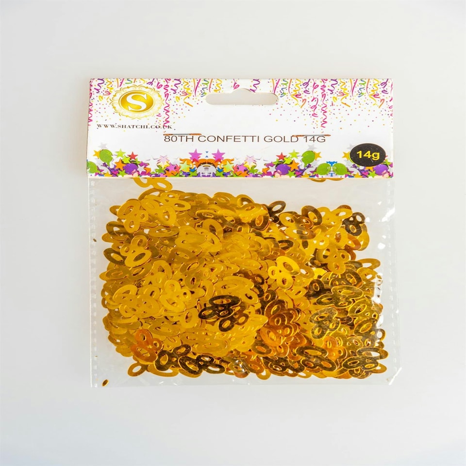 image 1 of 80th Confetti Gold 14g, 4 Packs